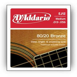 D'Addario EJ12 corde d'instrument de musique Acoustique 6 pièce(s) Acier Guitare