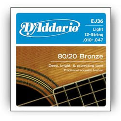 D'Addario EJ36 corde d'instrument de musique Acoustique 12 pièce(s) Guitare