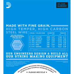 D'Addario EXL110+ corde d'instrument de musique Electrique 6 pièce(s) Acier Guitare