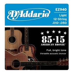 D'Addario EZ940 corde d'instrument de musique Acoustique 6 pièce(s) Acier Guitare