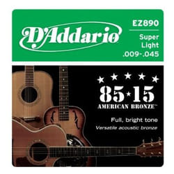 D'Addario EZ890 corde d'instrument de musique Acoustique 6 pièce(s) Acier Guitare