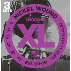 D'Addario EXL120-3D corde d'instrument de musique Electrique 18 pièce(s) Acier Guitare