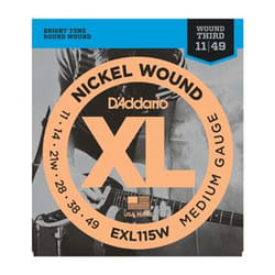 D'Addario EXL115W corde d'instrument de musique Electrique 6 pièce(s) Acier Guitare