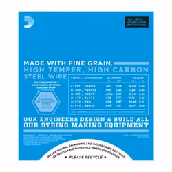 D'Addario EXL115W corde d'instrument de musique Electrique 6 pièce(s) Acier Guitare