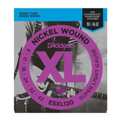 D'Addario ESXL120 corde d'instrument de musique Electrique 6 pièce(s) Acier Guitare