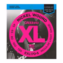 D'Addario EXL170-5, Guitare, Acier, Basse, 5 pièce(s)