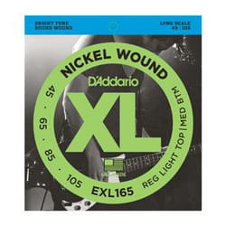 D'Addario EXL165 corde d'instrument de musique Basse 4 pièce(s) Acier Guitare