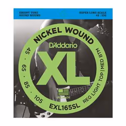 D'Addario EXL165SL, Guitare, Acier, Basse, 4 pièce(s)