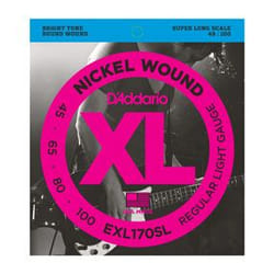 D'Addario EXL170SL corde d'instrument de musique Basse 4 pièce(s) Acier Guitare