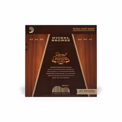 D'Addario NB1047 corde d'instrument de musique Acoustique 6 pièce(s) Bronze phosphoreux Guitare