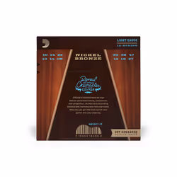D'Addario NB1047-12 corde d'instrument de musique Acoustique 12 pièce(s) Bronze phosphoreux Guitare