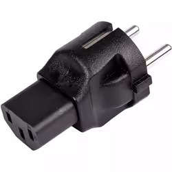 D'Addario PW-IECFA-01, IEC, F Plug, Noir