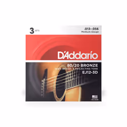 D'Addario EJ12-3D, Guitare, Acoustique, 18 pièce(s)