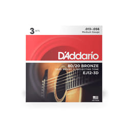 D'Addario EJ12-3D corde d'instrument de musique Acoustique 18 pièce(s) Guitare