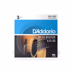 D'Addario EJ11-3D, Guitare, Acoustique, 18 pièce(s)