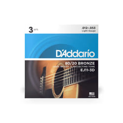 D'Addario EJ11-3D corde d'instrument de musique Acoustique 18 pièce(s) Guitare