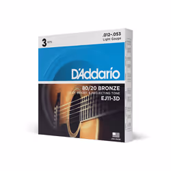 D'Addario EJ11-3D corde d'instrument de musique Acoustique 18 pièce(s) Guitare