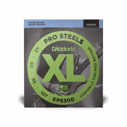 D'Addario EPS300, Guitare, Acier inoxydable, Basse, 4 pièce(s)