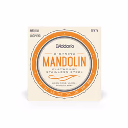 D'Addario EFW74, Mandoline, Acier inoxydable, 8 pièce(s)