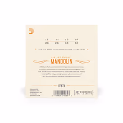 D'Addario EFW74 corde d'instrument de musique 8 pièce(s) Acier inoxydable Mandoline