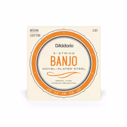 D'Addario EJ61 corde d'instrument de musique 5 pièce(s) Acier Banjo