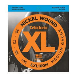 D'Addario EXL160M corde d'instrument de musique Basse 4 pièce(s) Soie Guitare