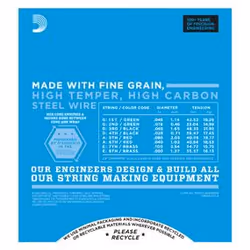 D'Addario EXL170-8 corde d'instrument de musique Basse 8 pièce(s) Acier Guitare