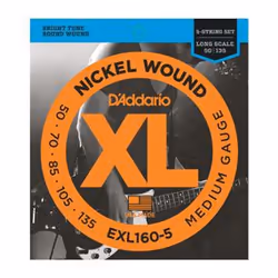 D'Addario EXL160-5, Guitare, Acier, Basse, 5 pièce(s)