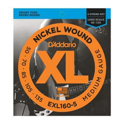 D'Addario EXL160-5 corde d'instrument de musique Basse 5 pièce(s) Acier Guitare
