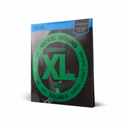 D'Addario EXL220-5, Guitare, Acier, Basse