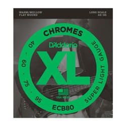 D'Addario ECB80 corde d'instrument de musique Basse 4 pièce(s) Chrome Guitare