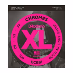 D'Addario ECB81, Guitare, Chrome, Basse, 4 pièce(s)