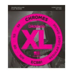 D'Addario ECB81 corde d'instrument de musique Basse 4 pièce(s) Chrome Guitare