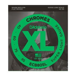 D'Addario ECB80SL corde d'instrument de musique Basse 4 pièce(s) Chrome Guitare