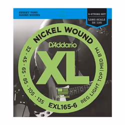 D'Addario EXL165-6, Guitare, Acier, Basse, 6 pièce(s)