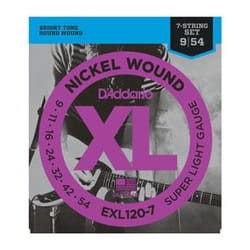 D'Addario EXL120-7 corde d'instrument de musique Electrique 7 pièce(s) Soie Guitare