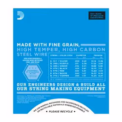 D'Addario EXL120-7 corde d'instrument de musique Electrique 7 pièce(s) Soie Guitare