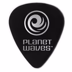 Planet Waves 1CBK6-100, Celluloïd, Noir, Monochromatique, Standard, Épais/lourd, 1 mm