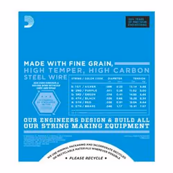 D'Addario EXL125-3D corde d'instrument de musique Electrique 18 pièce(s) Acier Guitare
