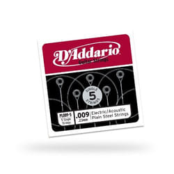 D'Addario PL009-5 corde d'instrument de musique Acoustique/Électrique 5 pièce(s) Acier Guitare