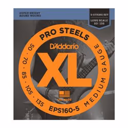 D'Addario EPS160-5, Guitare, Acier, Basse, 5 pièce(s)