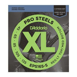 D'Addario EPS165-5 corde d'instrument de musique Basse 5 pièce(s) Acier Guitare