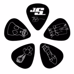 Planet Waves 1CBK4-10JS, Celluloïd, Noir, Blanc, Image, Standard, Moyen, 0,7 mm