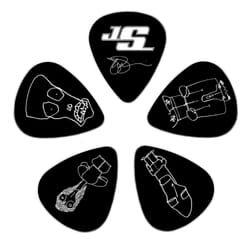 Planet Waves 1CBK2-10JS médiator 10 pièce(s) Celluloïd Noir, Blanc