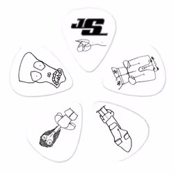 Planet Waves 1CWH2-10JS, Celluloïd, Noir, Blanc, Image, Standard, Light/fin, 0,46 mm