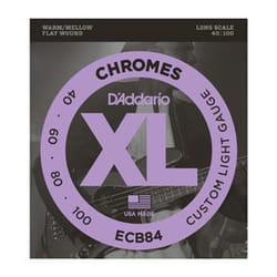 D'Addario ECB84 corde d'instrument de musique Basse 4 pièce(s) Chrome Guitare