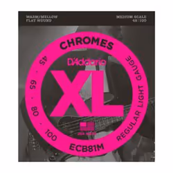 D'Addario ECB81M, Guitare, Chrome, Basse, 4 pièce(s)