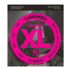 D'Addario ECB81M corde d'instrument de musique Basse 4 pièce(s) Chrome Guitare
