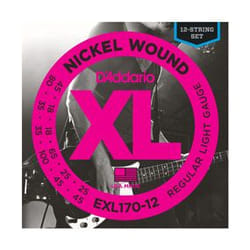 D'Addario EXL170-12 corde d'instrument de musique Basse 12 pièce(s) Acier Guitare