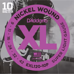 D'Addario EXL120-10P, Guitare, Acier, Electrique, 60 pièce(s)